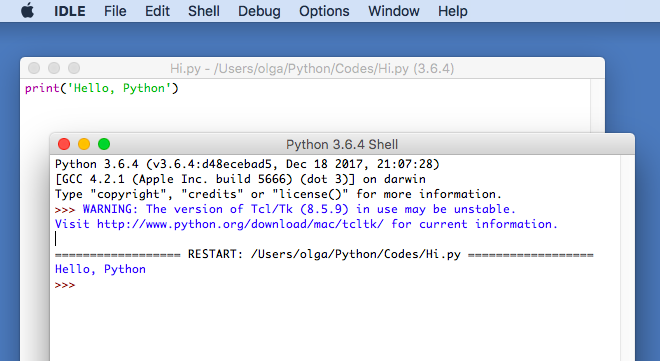 idle python download mac